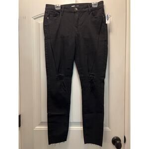 NWT Old Navy Women’s Rockstar Super Skinny Leg Denim Jeans Size 14‎ Tall Black